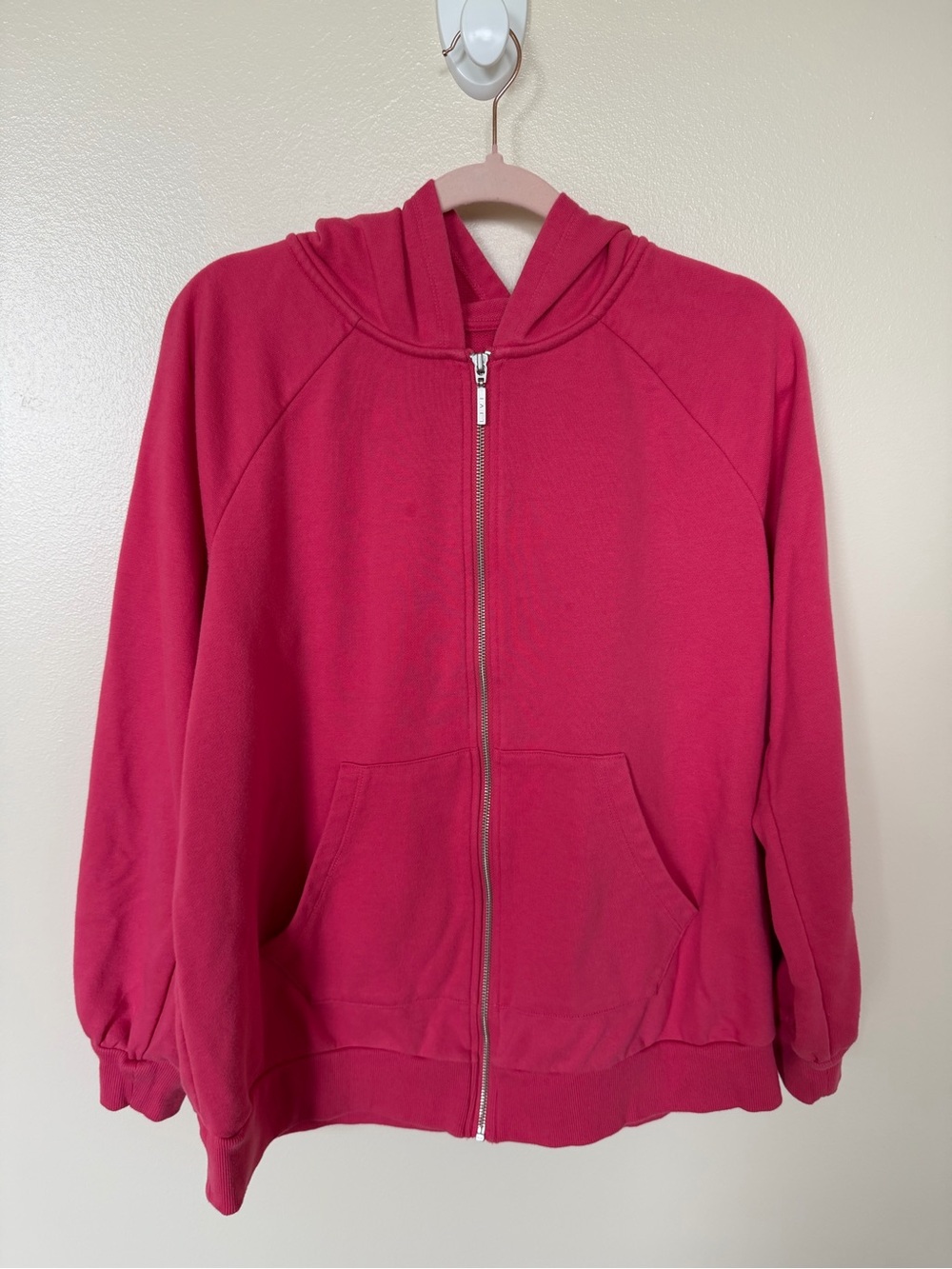 LANE BRYANT LIVI Hot Pink Full Zip Hooded Sweatshirt